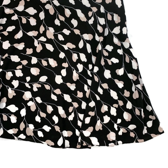 Loft women's skirt a line black blush print large - Picture 4 of 11